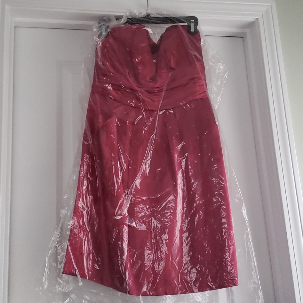 Strapless Magenta Dress